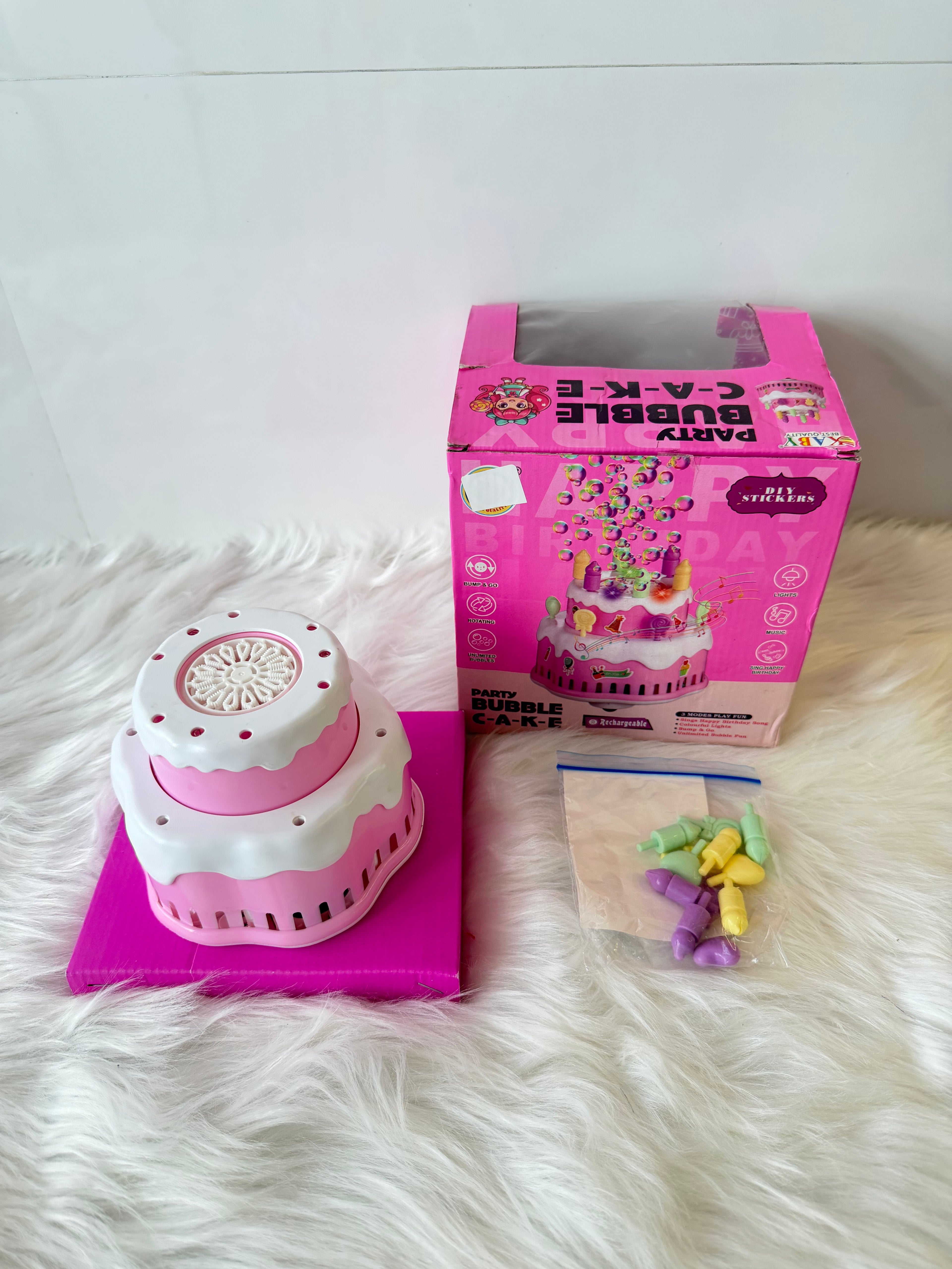 DIY musical toy cake bubble gun