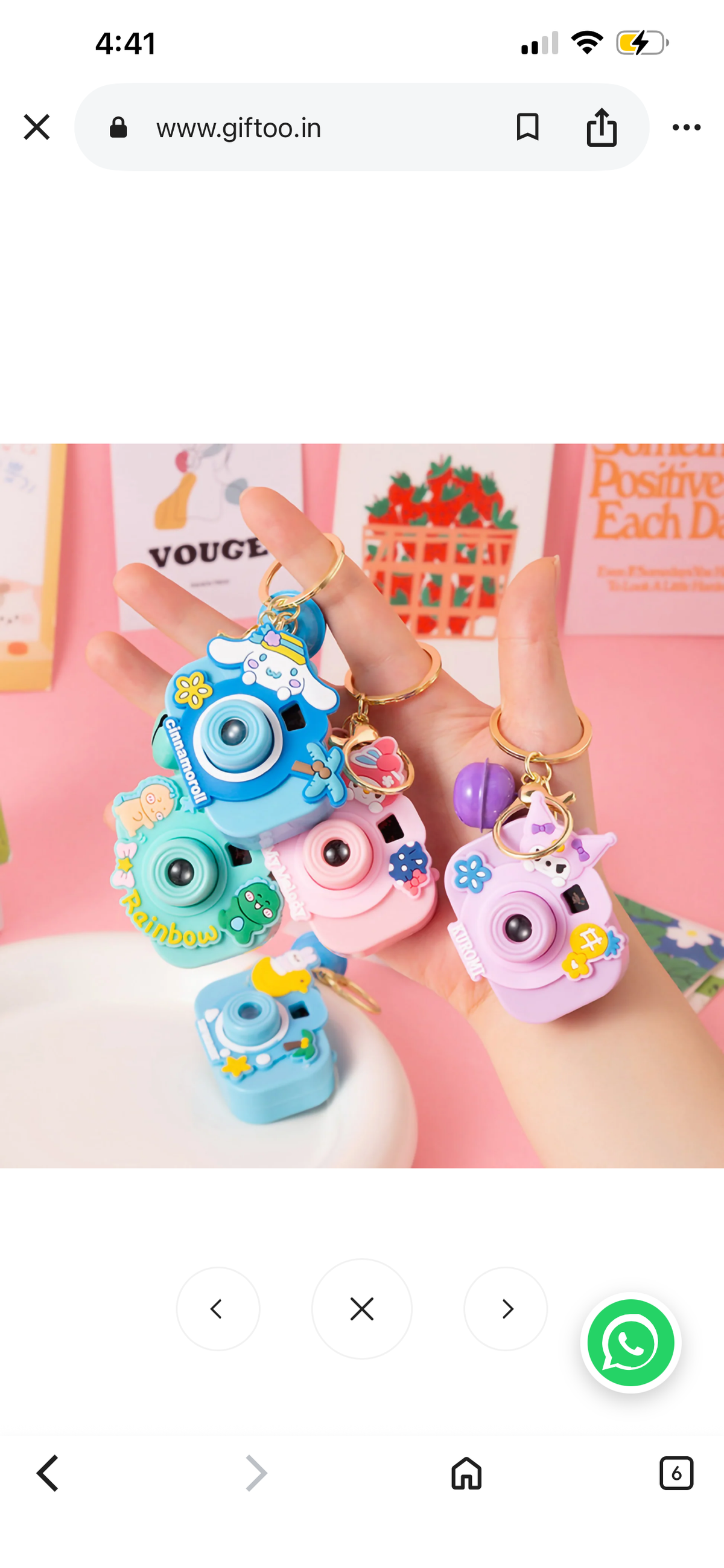 Camera projector keychain