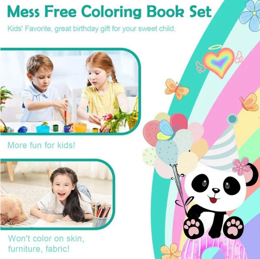 Colouring book, scratch book with pencil colours