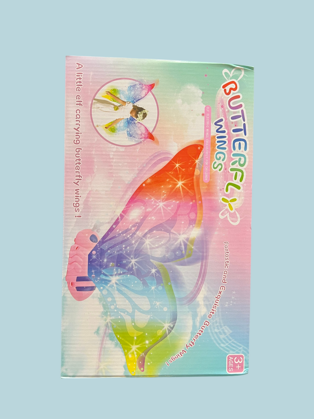 Rechargeable butterfly wings with belt and led light