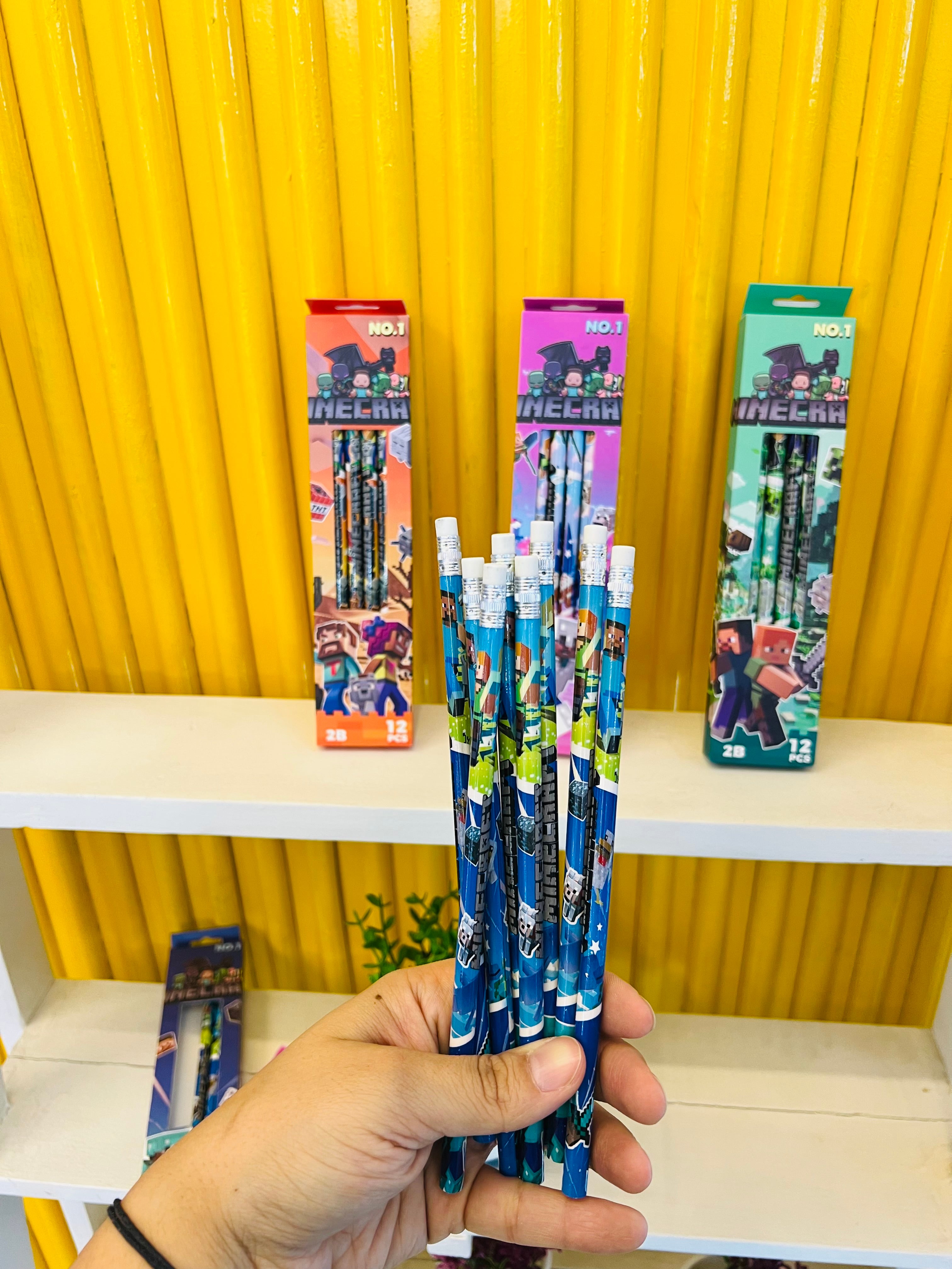 Mine craft pencil set