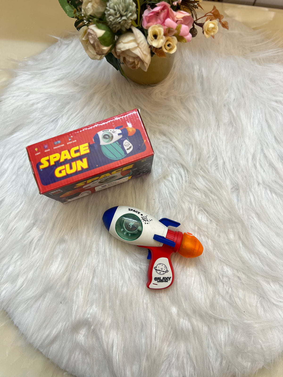 Space gun with music and projector