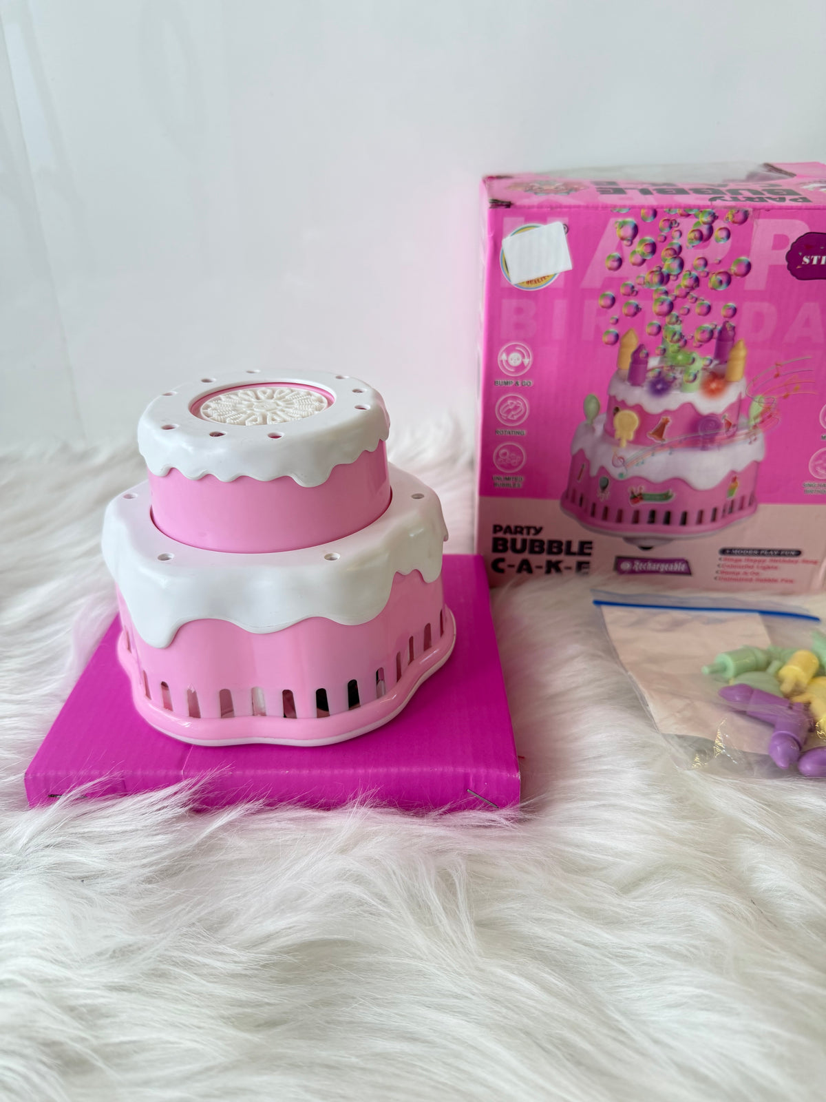DIY musical toy cake bubble gun