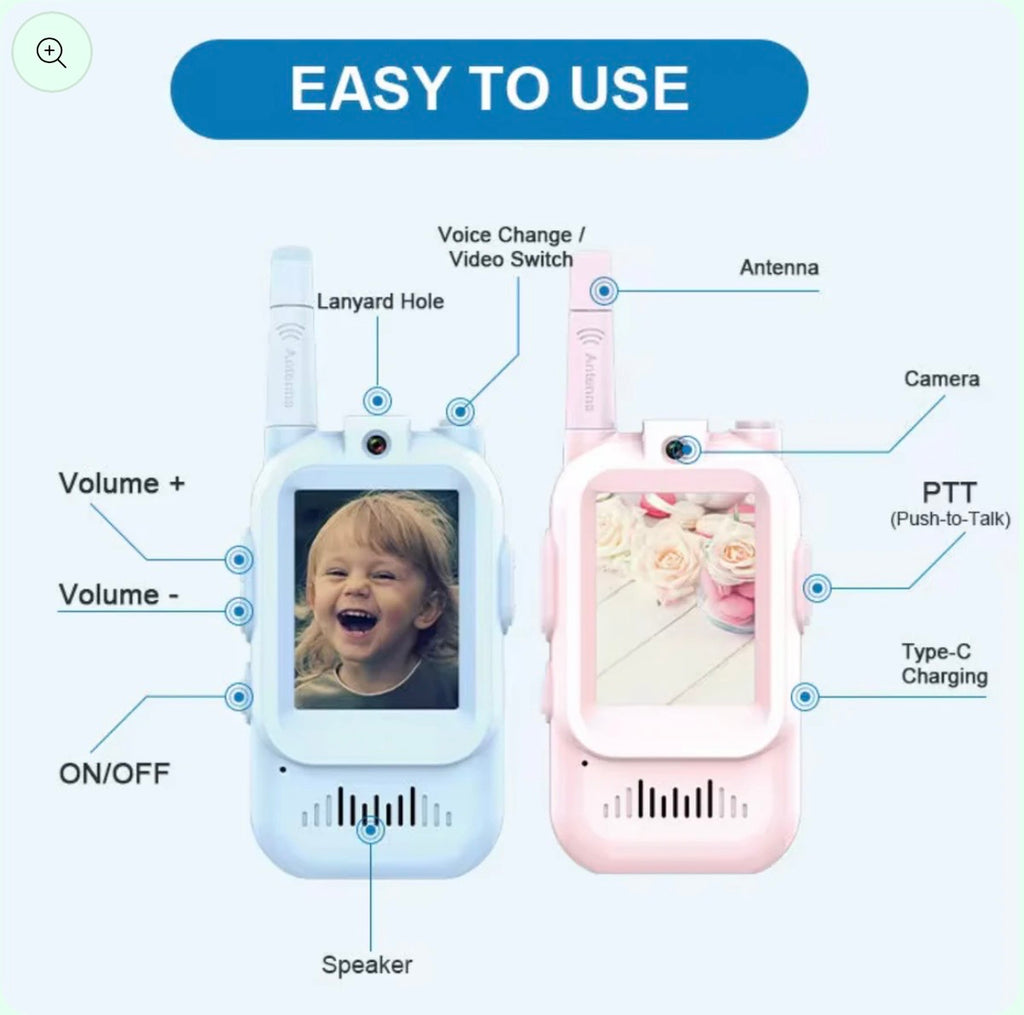 Kids Video Walkie Talkie (Rechargeable)