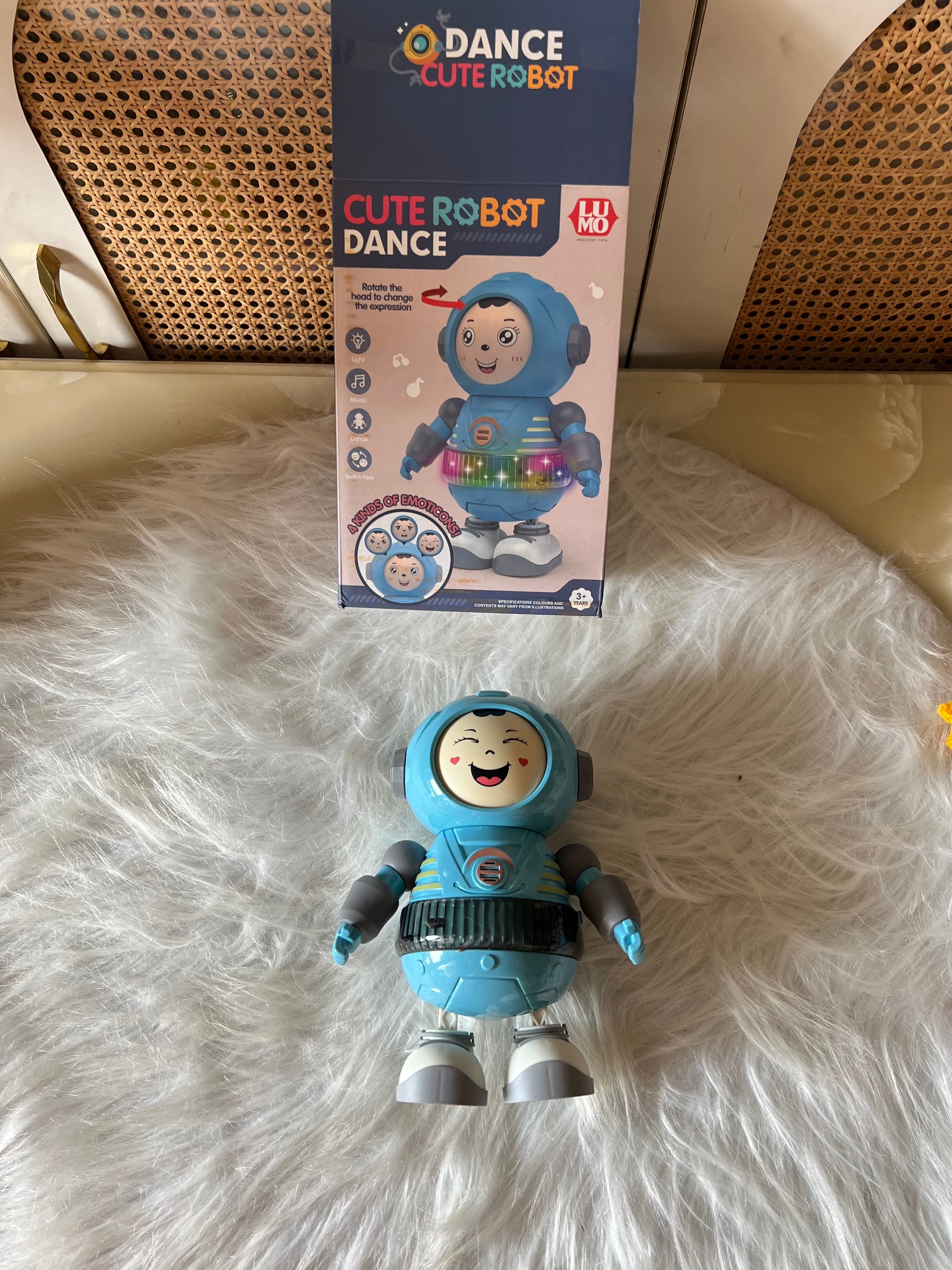 Face chanaging cute dance robot musical