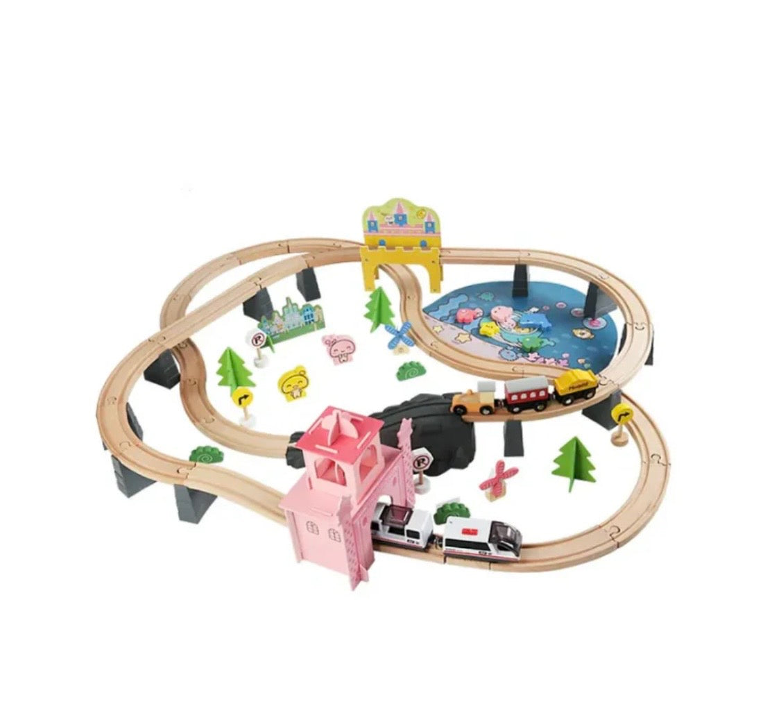 Mango wood castle track