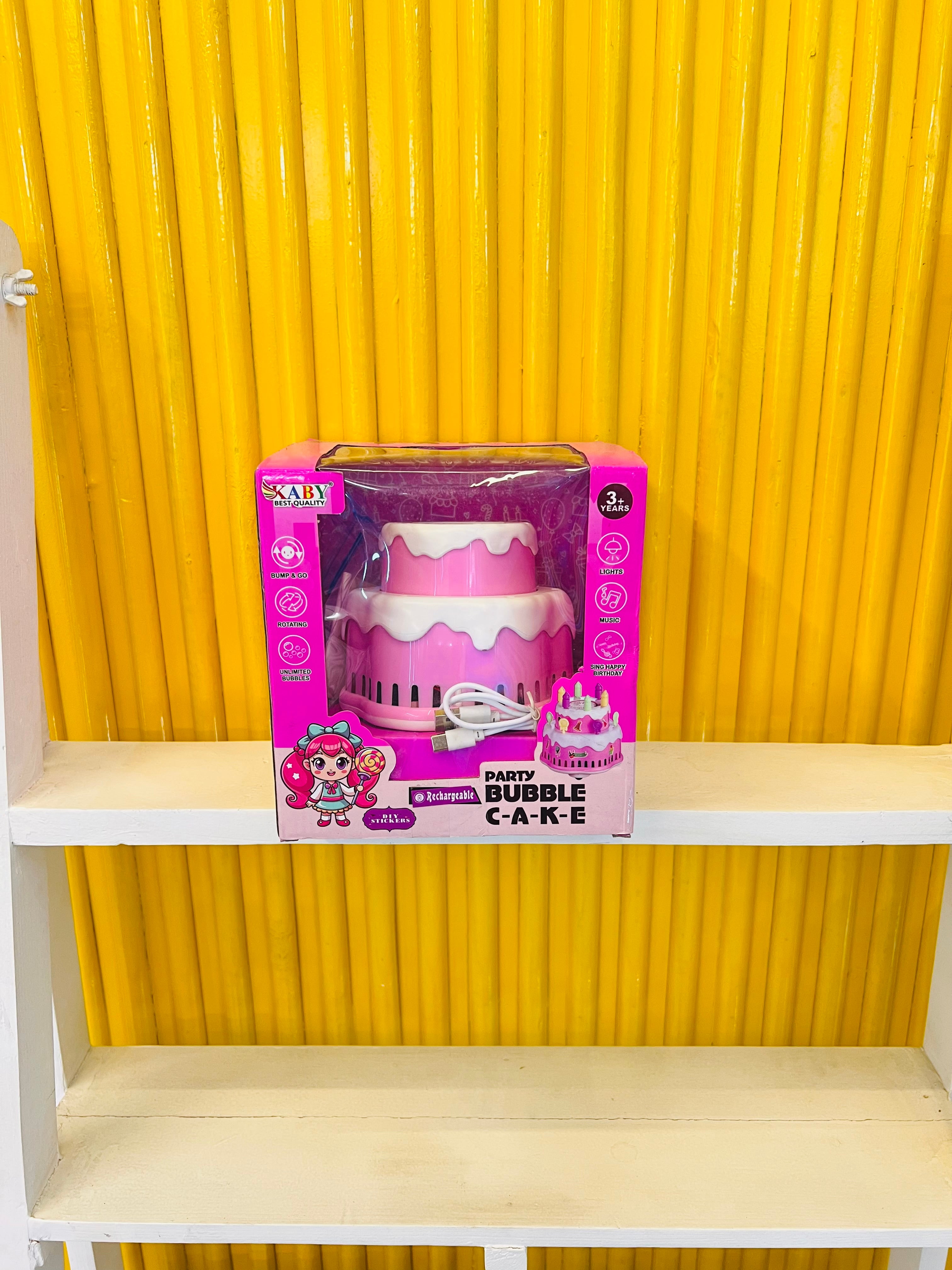 Birthday cake musical + bubble toy