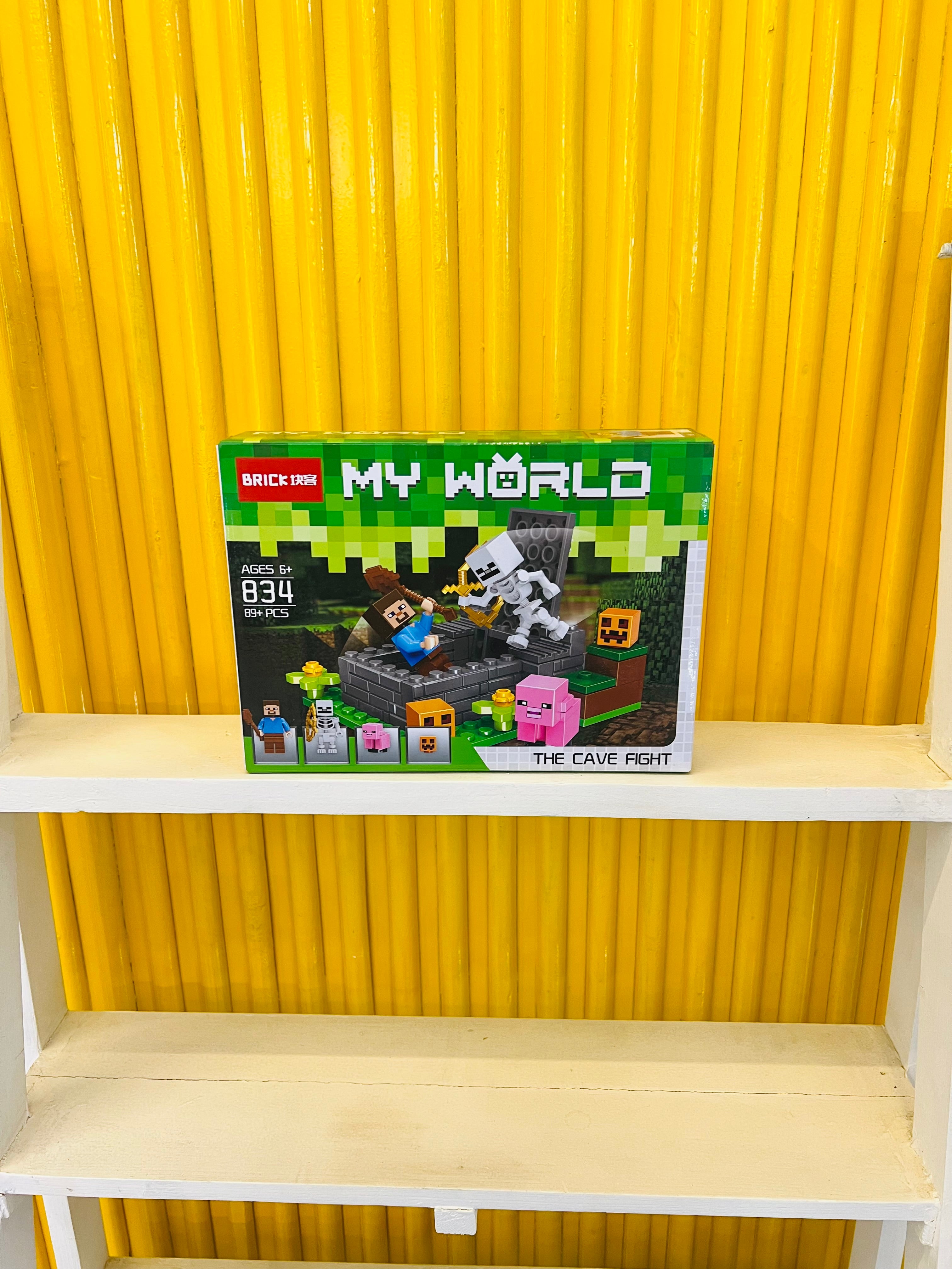 Minecraft lego 89+pcs the cave fight