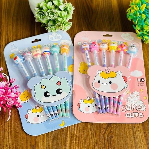 Pencil with eraser set