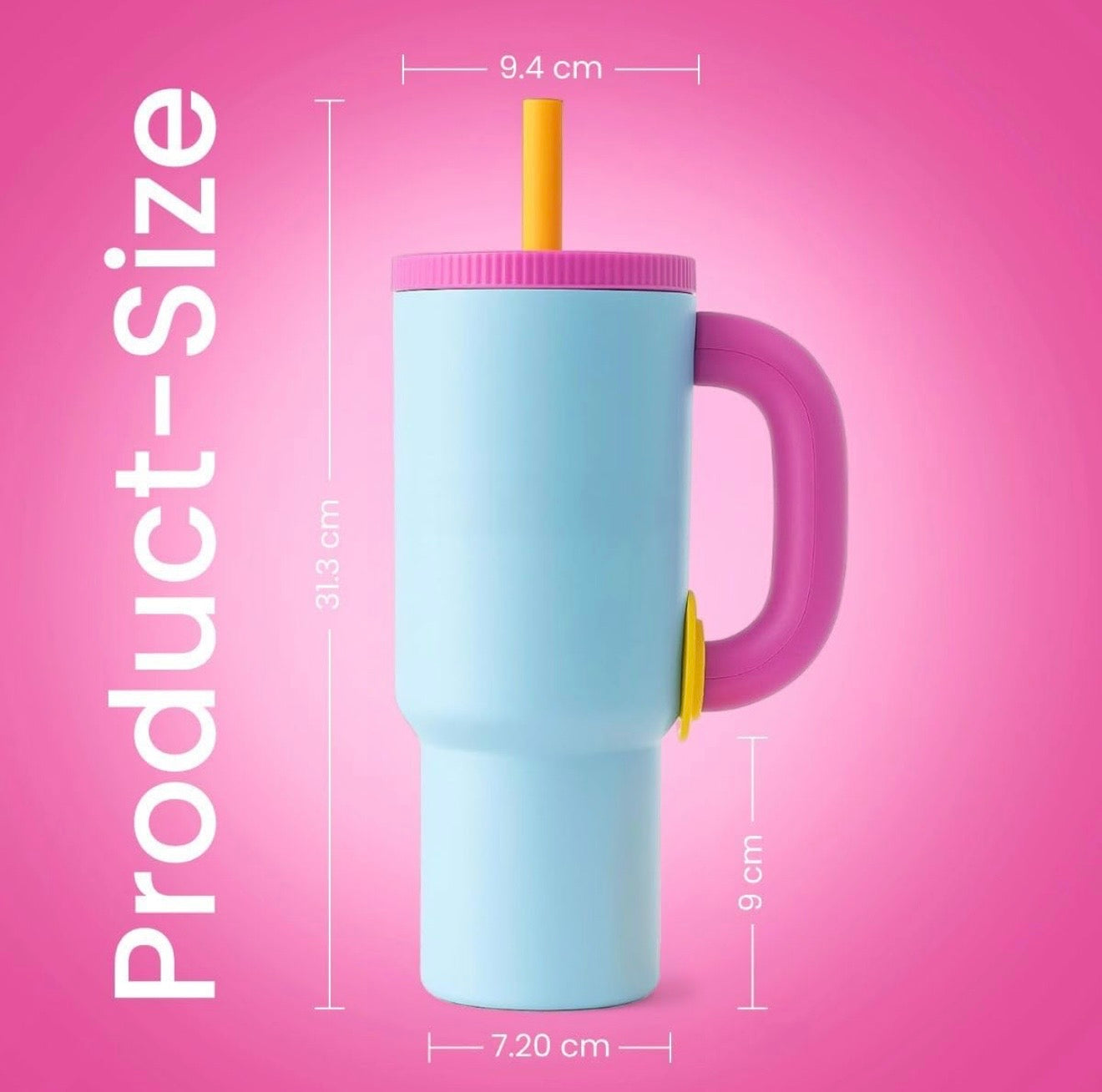 ChakoLab 1200ML Insulated Stainless Steel Tumbler with Handle & Straw | Leakproof Large Coffee Mug | BPA Free Travel Cup for Hot & Cold Drinks | Reusable Water Bottle for Office, Gym & Travel
