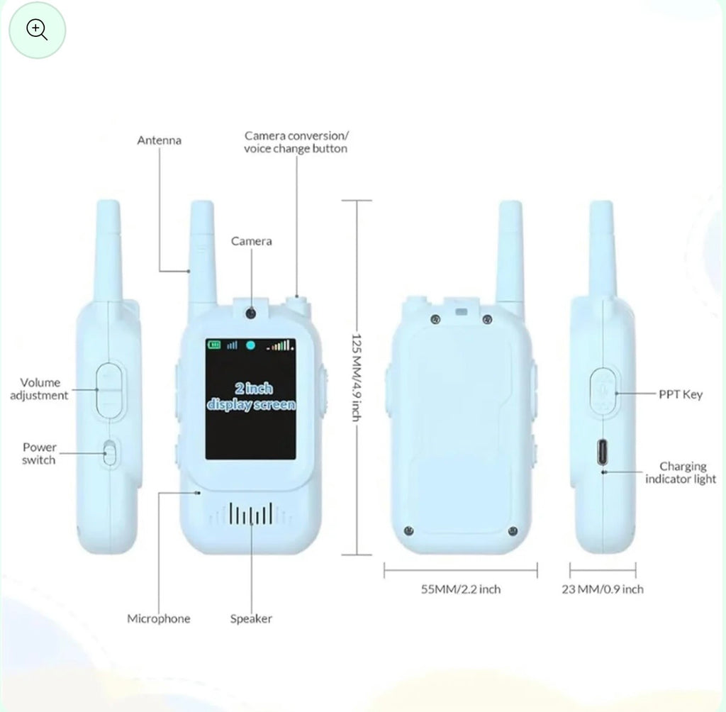 Kids Video Walkie Talkie (Rechargeable)