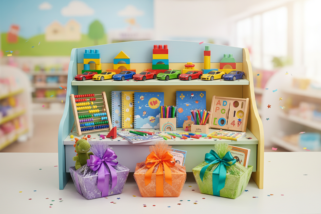 cars toys stationery & hampers